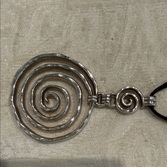 Brighton Silver Spiral Pendant Necklace - Picture 3 of 4